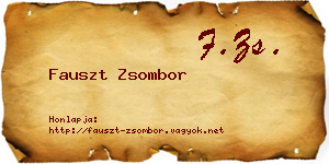 Fauszt Zsombor névjegykártya